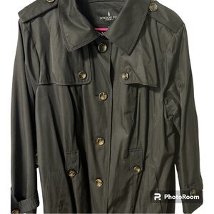 London Fog Women’s Black Trench Coat Size 1X